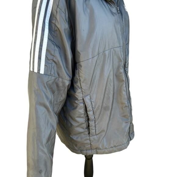 Adidas nylon, hooded, full zip, jacket, insulated & waterproof, men's size M - Picture 5 of 12